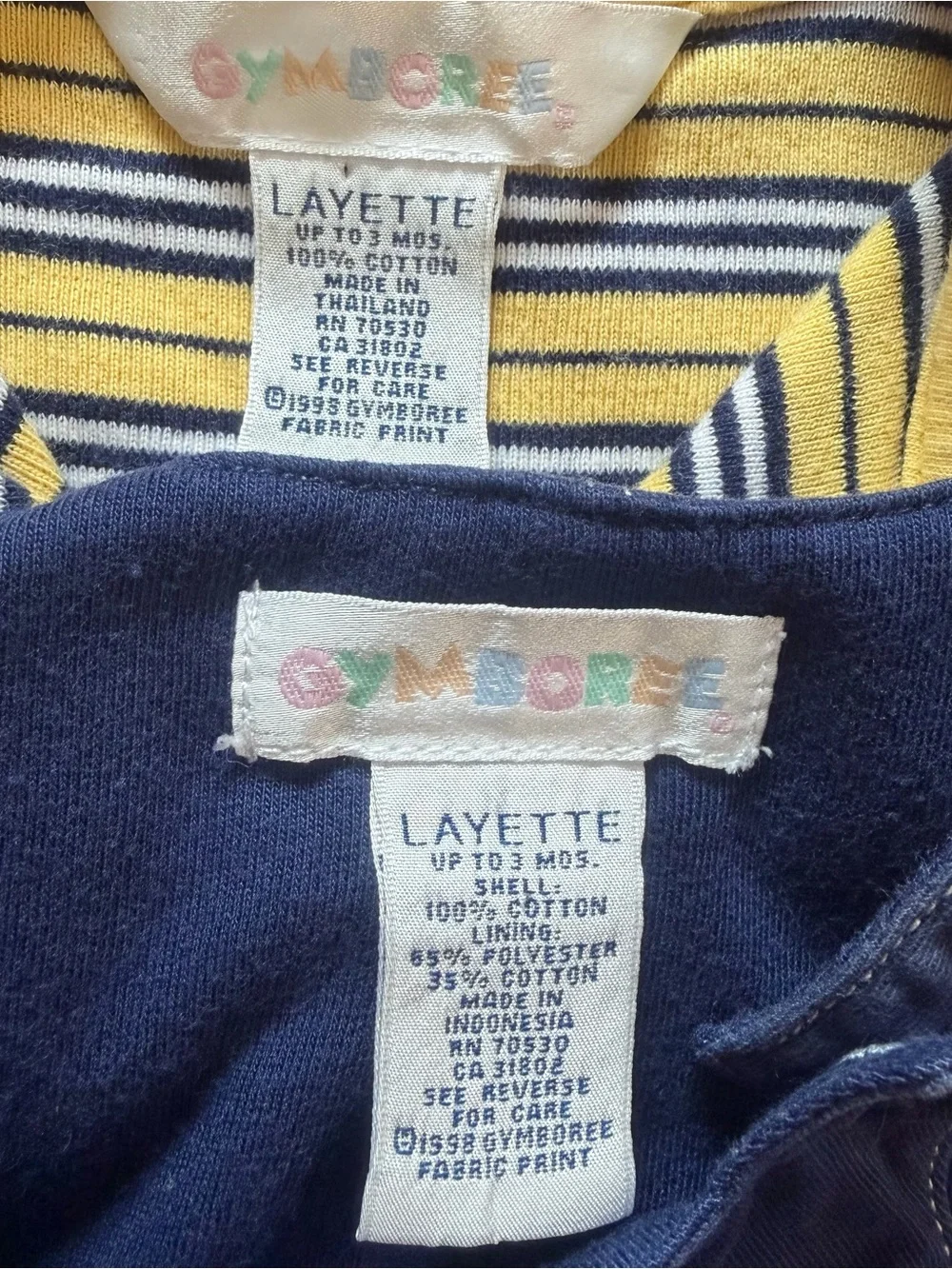 Vintage Gymboree 1998 Sea Anchor Overalls & Bodysuit Layette 0-3 Months